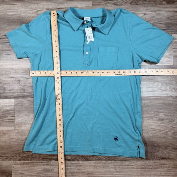 NWT Brooks Brothers 1818 Performance Polo Mens L Original Fit Cotton Teal - Picture 6 of 6